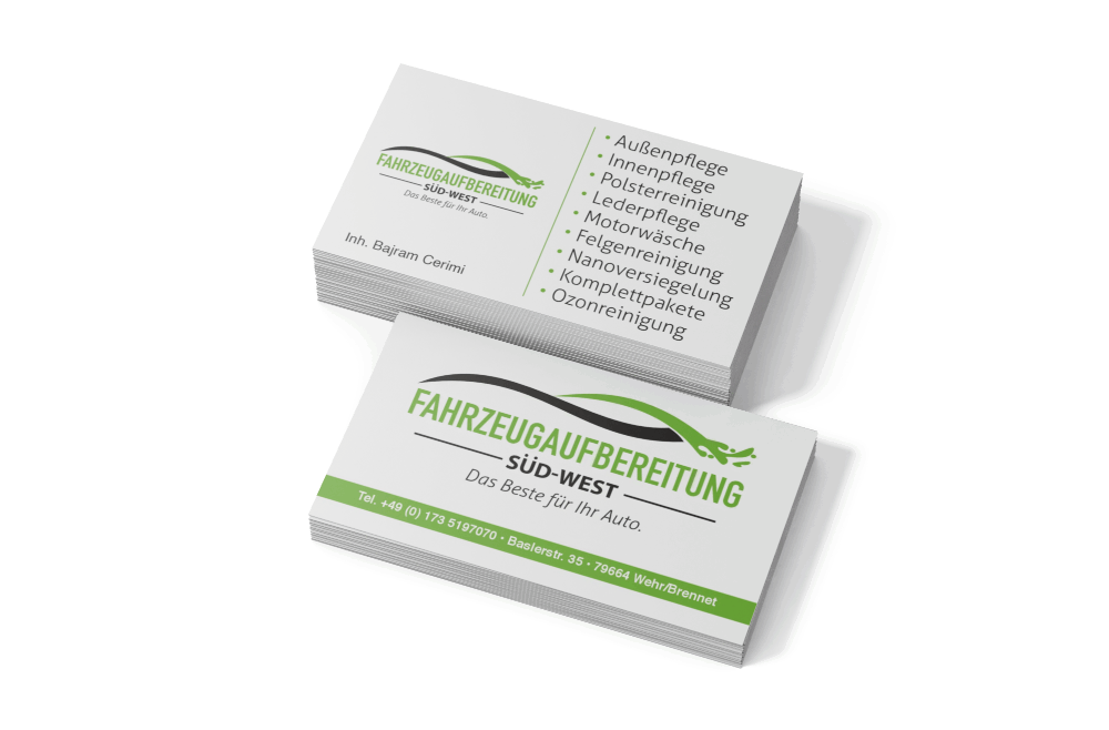 Visitenkarten im individuellen Corporate Design