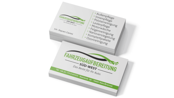 Visitenkarten im individuellen Corporate Design