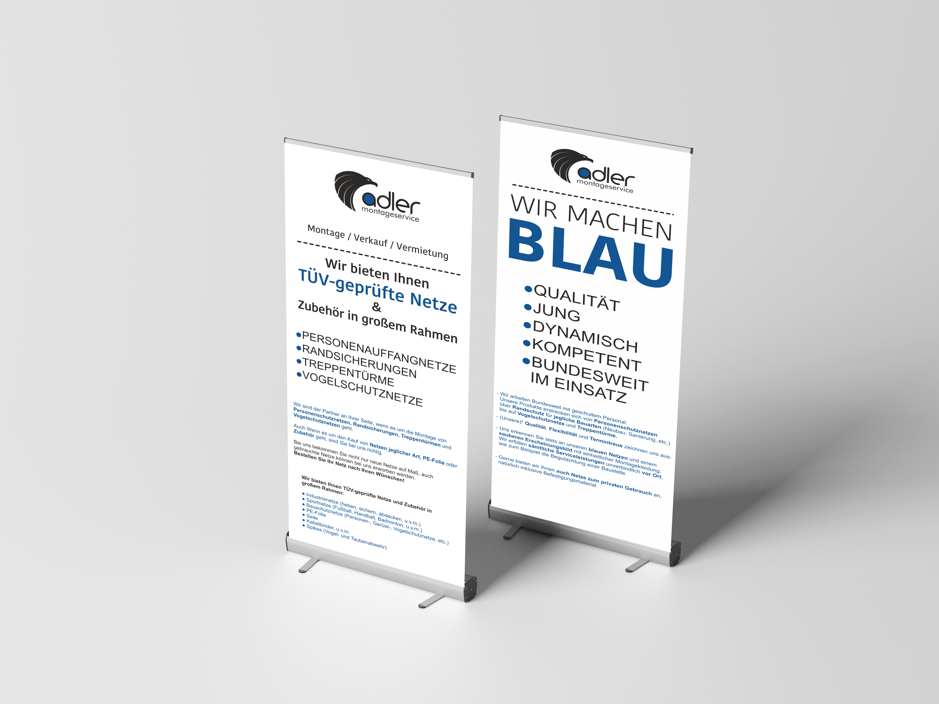 Konzeptvisualisierung eines Roll-up-Banners